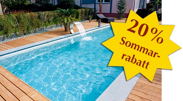 20% Sommar rabatt på pooler
